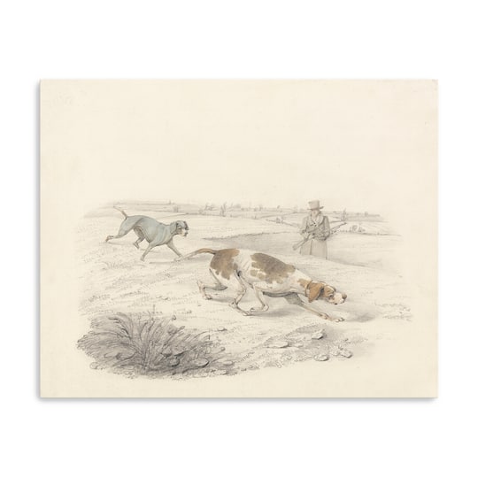 Lumaprints Two Pointers, Facing Right with a Sportsman Canvas Giclée Art